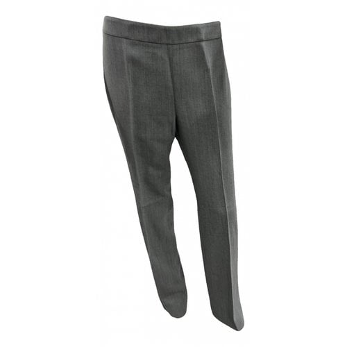 Pre-owned Akris Wool Trousers In Grey