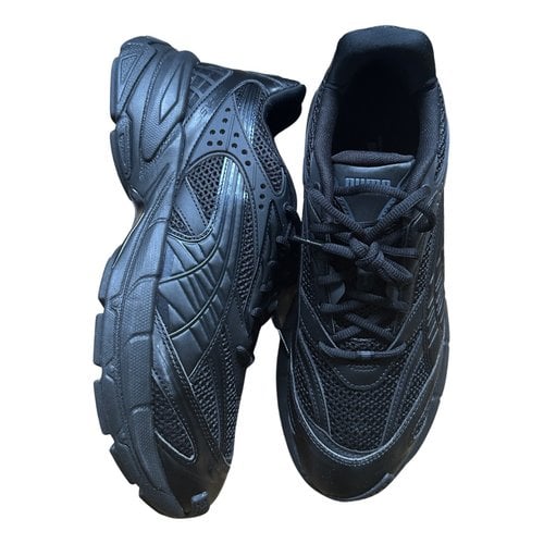 Pre-owned Puma Patent Leather Low Trainers In Black