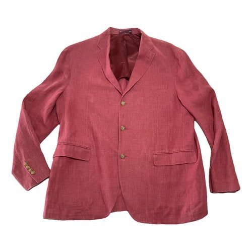 Pre-owned Polo Ralph Lauren Linen Vest In Red