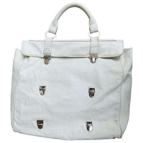 Pre-owned Colombo Leather Handbag In White