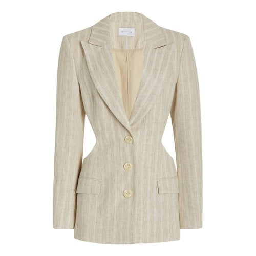 Pre-owned Significant Other Significant Linen Blazer In Beige