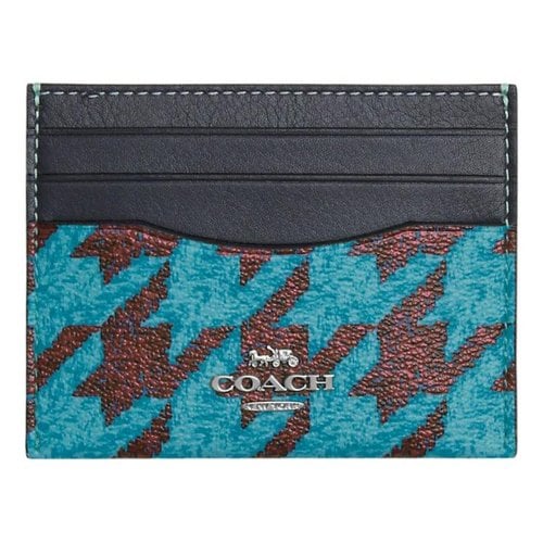 Pre-owned Coach Leather Card Wallet In Multicolour