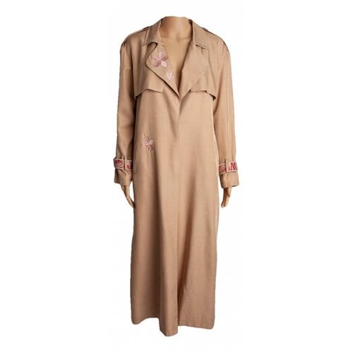 Pre-owned Maje Trench Coat In Brown