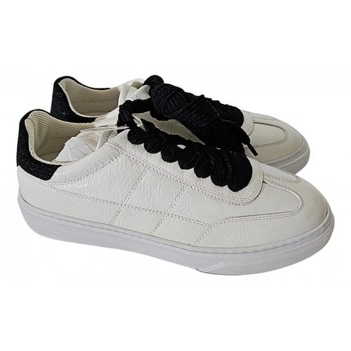 Pre-owned Hogan Glitter Trainers In White