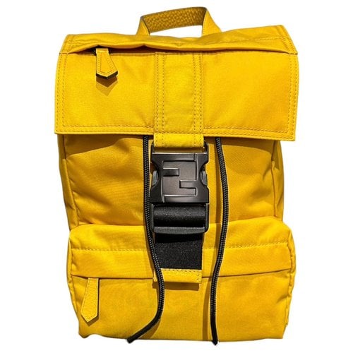 Pre-owned Fendi Backpack In Yellow