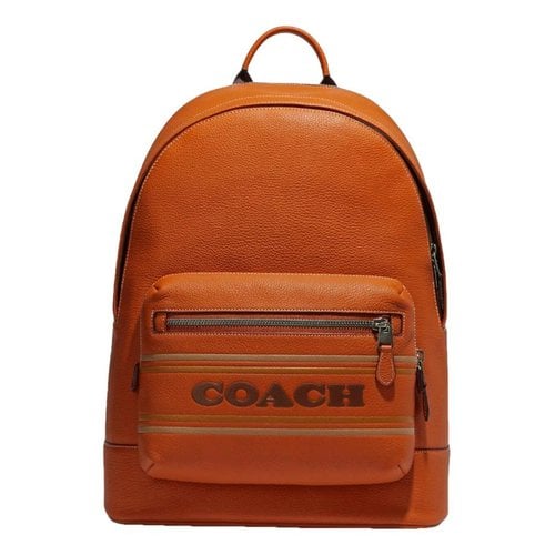 Pre-owned Coach Leather Bag In Orange