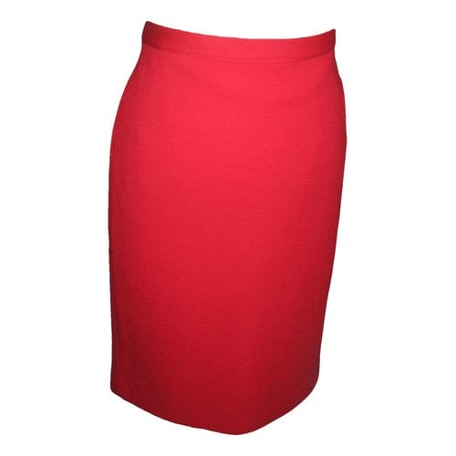 Pre-owned Luisa Spagnoli Wool Mid-length Skirt In Red