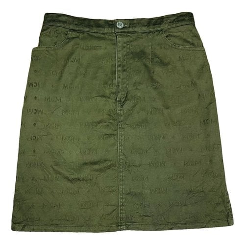 Pre-owned Mcm Mid-length Skirt In Green