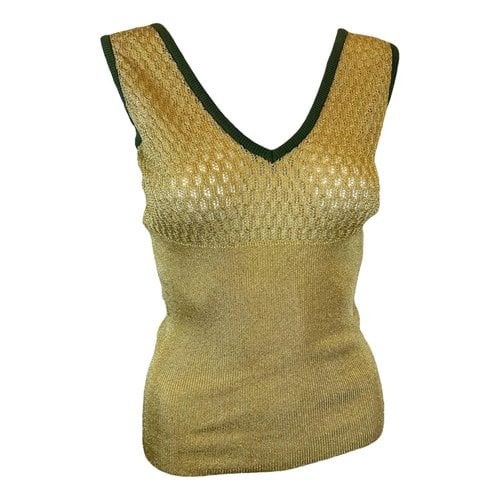Pre-owned D&g Wool Camisole In Gold