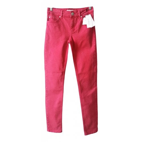 Pre-owned Sandro Straight Jeans In Red