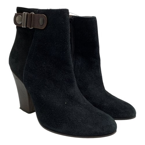 Pre-owned Fabio Rusconi Ankle Boots In Black