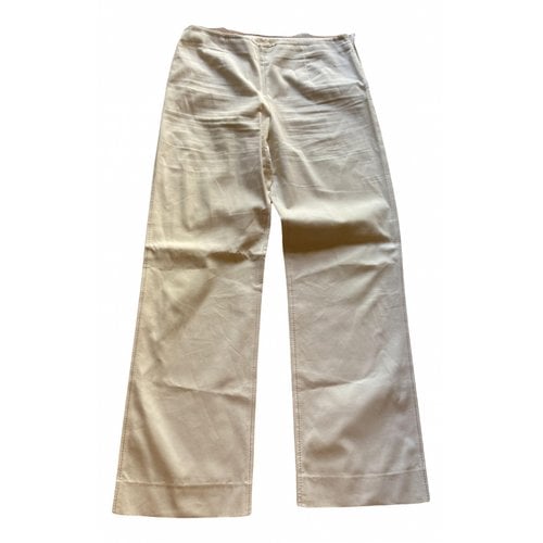 Pre-owned Valentino Trousers In White