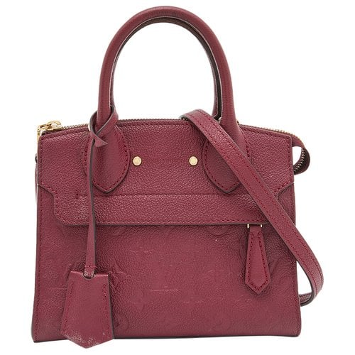 Pre-owned Louis Vuitton Leather Tote In Burgundy