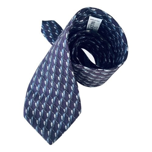 Pre-owned Valentino Garavani Silk Tie In Purple