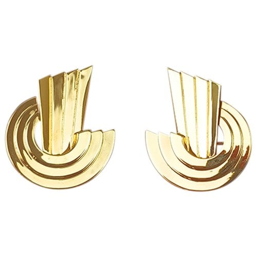 Pre-owned Leda Madera Earrings In Gold