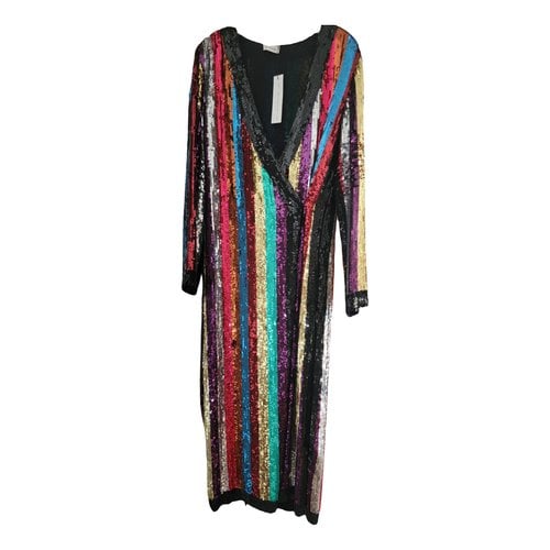 Pre-owned Attico Glitter Mid-length Dress In Multicolour