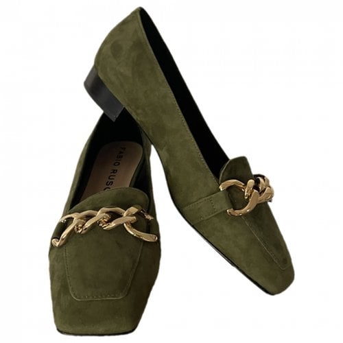 Pre-owned Fabio Rusconi Leather Flats In Green