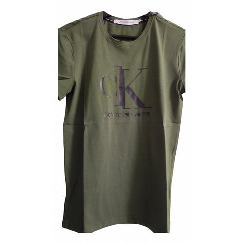Pre-owned Calvin Klein T-shirt In Khaki