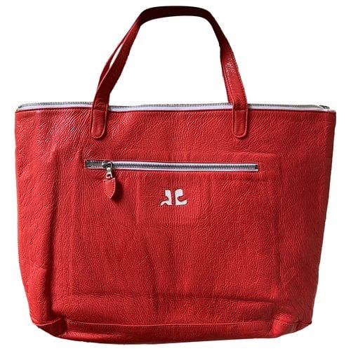Pre-owned Courrã¨ges Vinyl Handbag In Red
