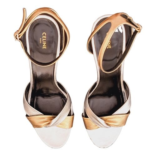 Pre-owned Celine Leather Sandal In Gold