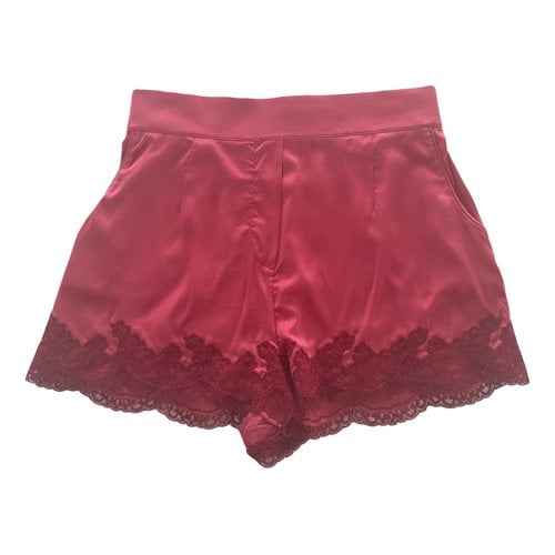 Pre-owned Agent Provocateur Silk Mini Short In Pink