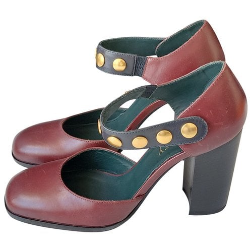 Pre-owned Mulberry Leather Heels In Purple