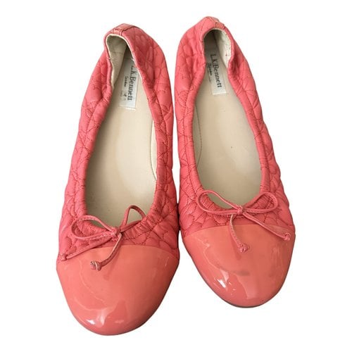 Pre-owned Lk Bennett Leather Flats In Pink