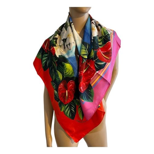 Pre-owned Dolce & Gabbana Silk Stole In Multicolour