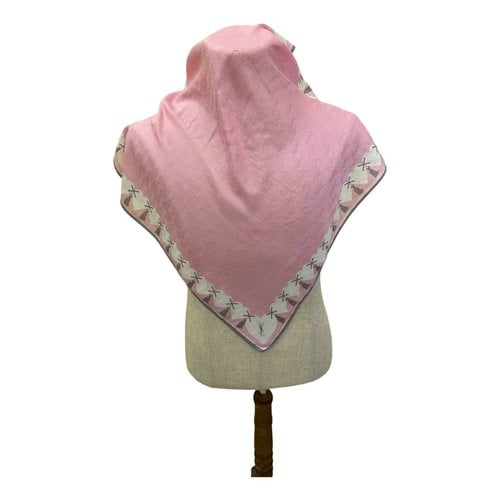 Pre-owned Saint Laurent Scarf In Pink