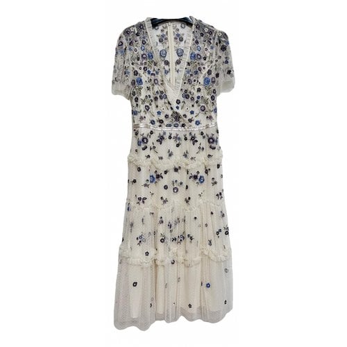 Pre-owned Needle & Thread Mid-length Dress In White