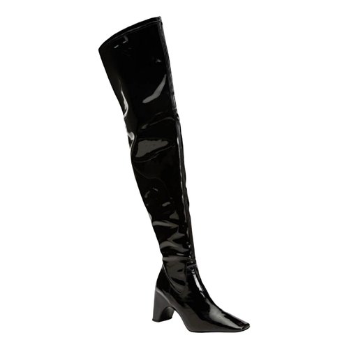 Pre-owned Coperni Patent Leather Boots In Black
