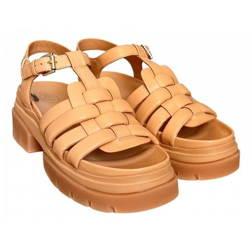 Pre-owned Ash Leather Sandals In Beige