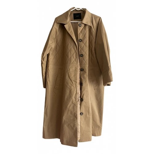 Pre-owned Y.a.s. Trench Coat In Beige