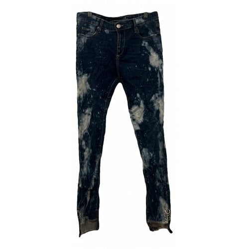 Pre-owned Gas Trousers In Blue