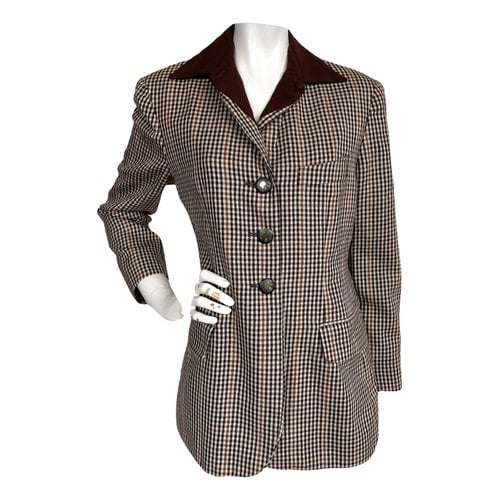 Pre-owned Moschino Cheap And Chic Wool Blazer In Brown