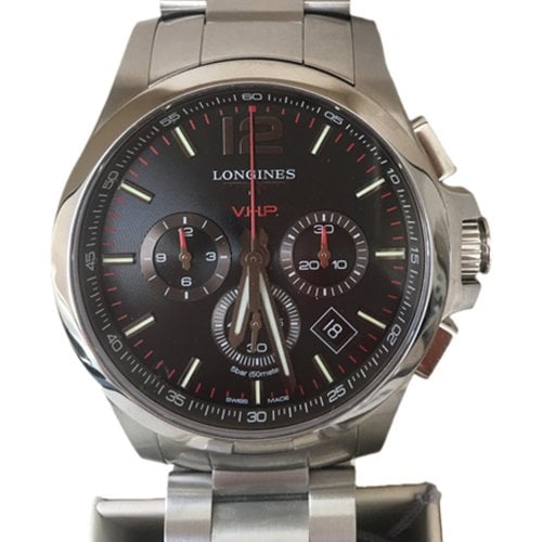 Pre-owned Longines Conquest Watch In Black