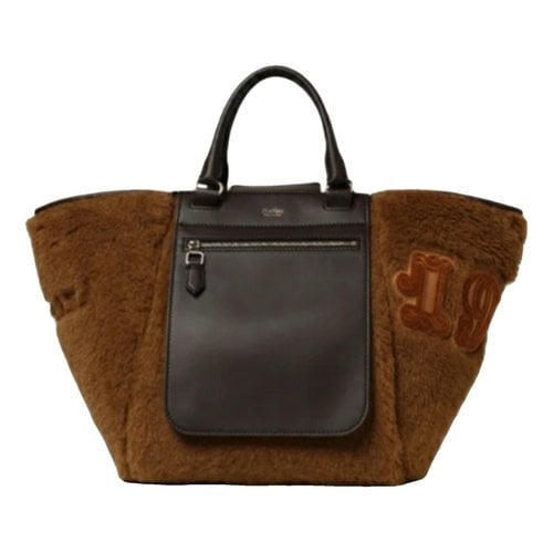 Pre-owned Max Mara Anita Leather Tote In Brown