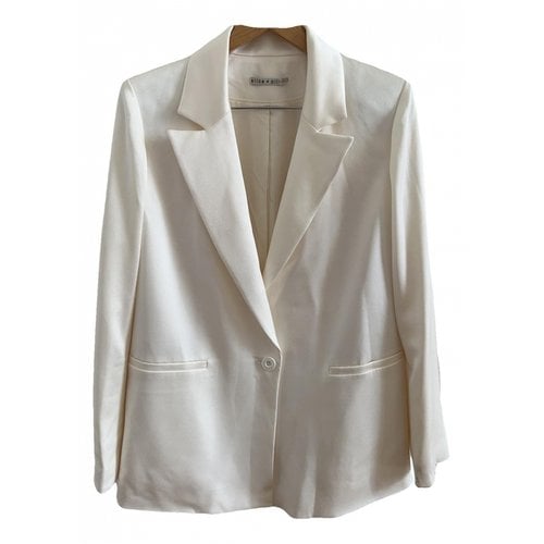 Pre-owned Alice And Olivia Blazer In Beige