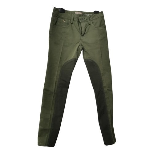 Pre-owned Burberry Carot Pants In Green