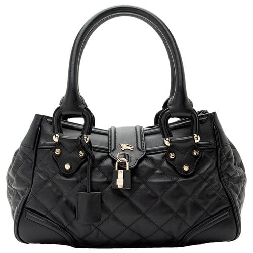 Pre-owned Burberry Leather Satchel In Black