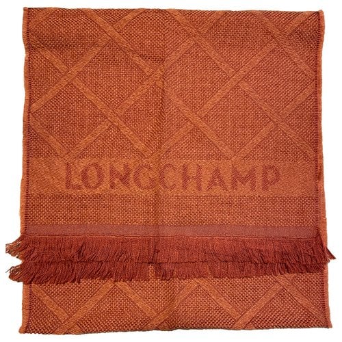 Pre-owned Longchamp Wool Scarf In Orange