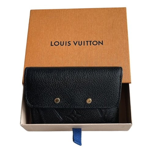 Pre-owned Louis Vuitton Leather Wallet In Black
