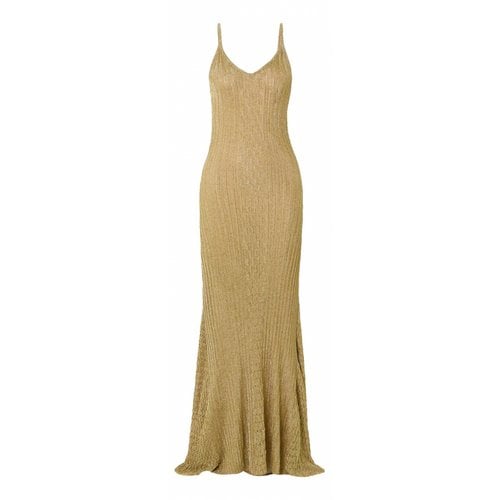 Pre-owned Victoria Beckham Maxi Dress In Gold