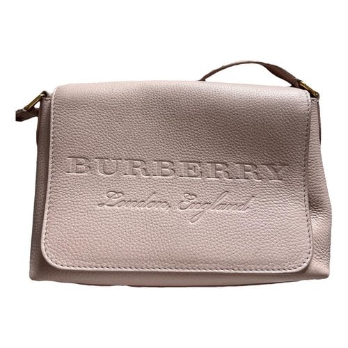 Pre-owned Burberry Grace Leather Crossbody Bag In Pink