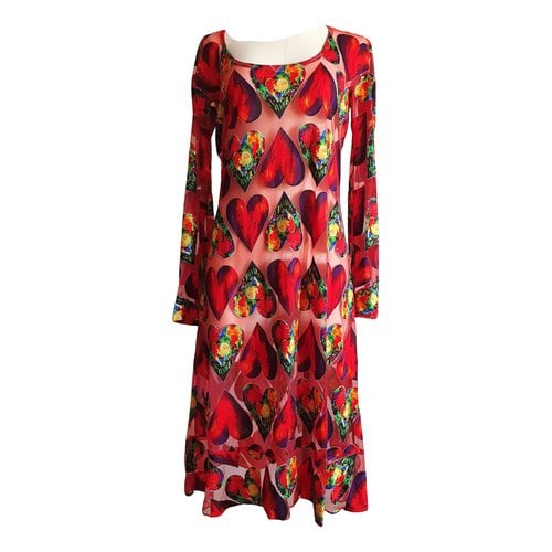 Pre-owned Versace Mid-length Dress In Red