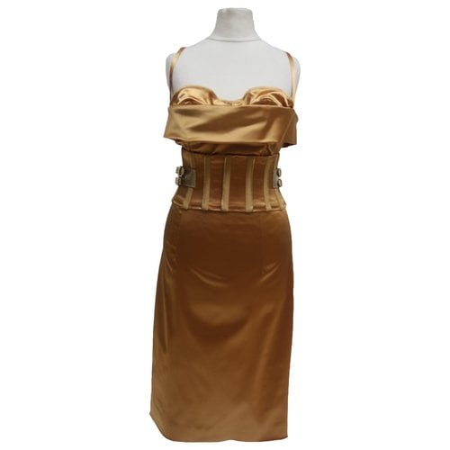 Pre-owned Dolce & Gabbana Dress In Gold