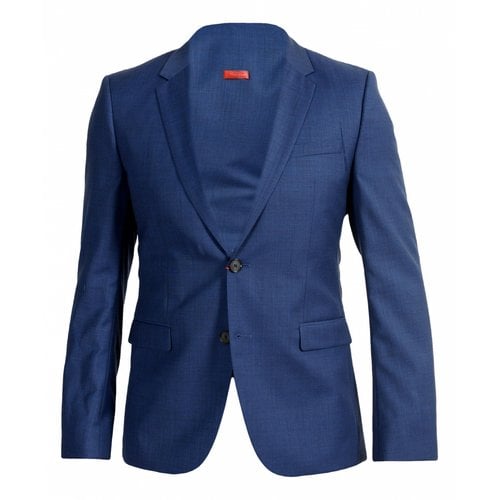 Pre-owned Hugo Boss Wool Jacket In Blue
