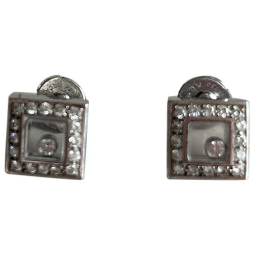 Pre-owned Chopard Happy Diamonds White Gold Earrings In Other