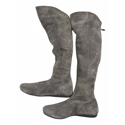 Pre-owned Walter Steiger Boots In Grey
