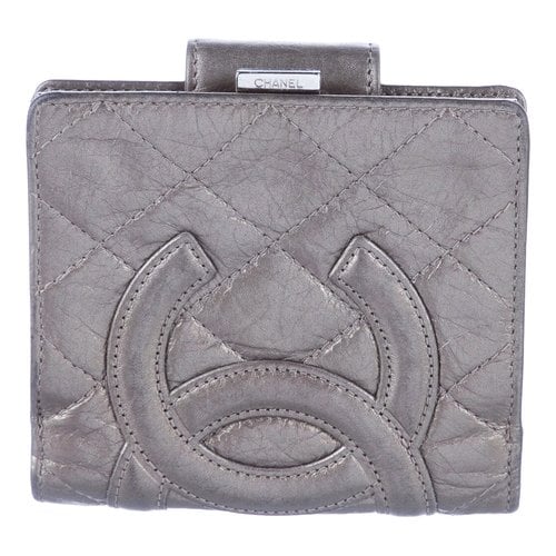 Pre-owned Chanel Cambon Leather Wallet In Metallic